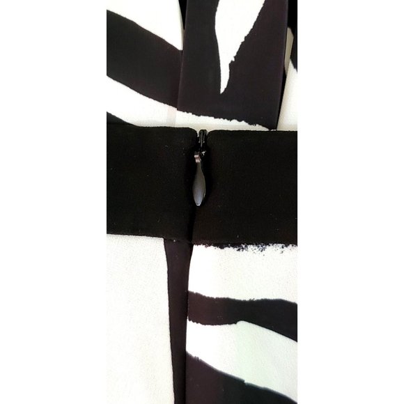 SALE Hugo Boss NWT Zebra Print Midi Skirt With Asymmetric Hem A-line Sz 10 - Picture 7 of 10